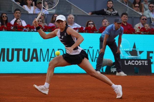 Iga Swiatek (POL) vs Aryna Sabalenka (BY) during the women s tennis final of the Mutua Madrid Open, Madrid May 06, 2023 Cordon Press