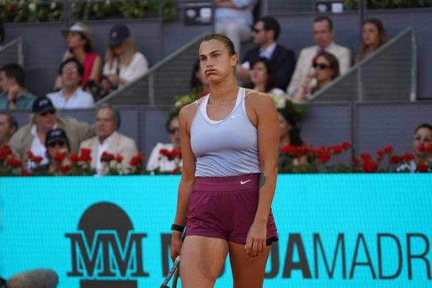 Iga Swiatek (POL) vs Aryna Sabalenka (BY) during the women s tennis final of the Mutua Madrid Open, Madrid May 06, 2023 Cordon Press