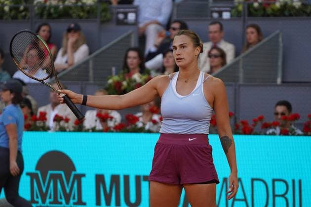 Iga Swiatek (POL) vs Aryna Sabalenka (BY) during the women s tennis final of the Mutua Madrid Open, Madrid May 06, 2023 Cordon Press