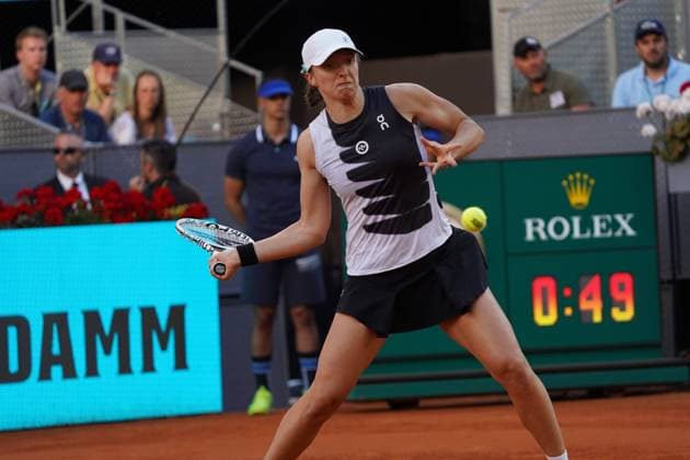 Iga Swiatek (POL) vs Aryna Sabalenka (BY) during the women s tennis final of the Mutua Madrid Open, Madrid May 06, 2023 Cordon Press