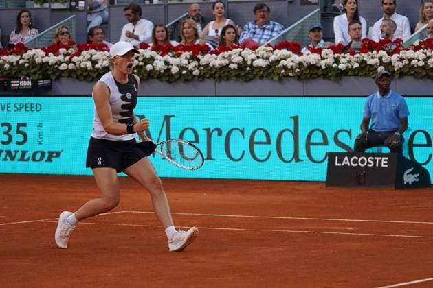 Iga Swiatek (POL) vs Aryna Sabalenka (BY) during the women s tennis final of the Mutua Madrid Open, Madrid May 06, 2023 Cordon Press