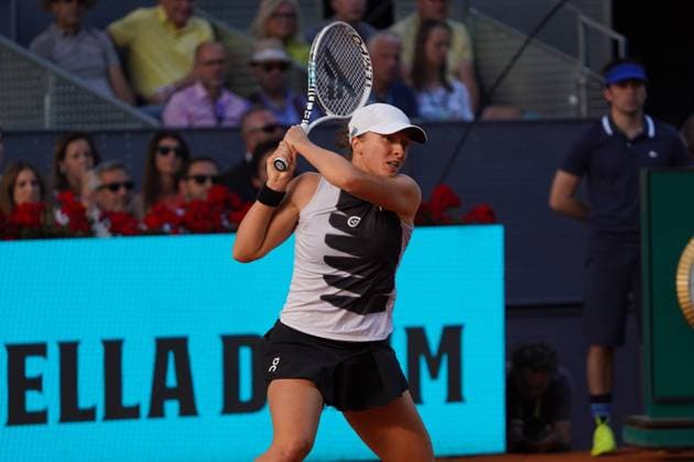 Iga Swiatek (POL) vs Aryna Sabalenka (BY) during the women s tennis final of the Mutua Madrid Open, Madrid May 06, 2023 Cordon Press