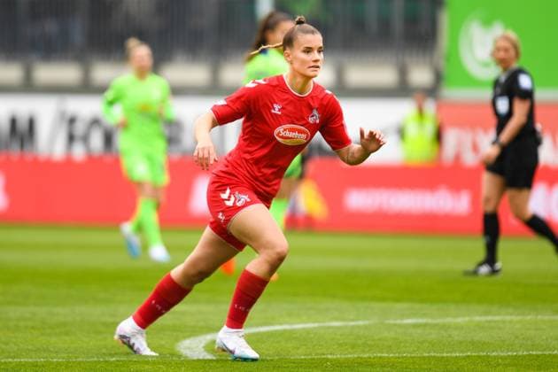 Fußball I Frauen I Saison 2022-2023 I 19. Spieltag I VfL Wolfsburg - 1. FC Köln I 07.05.2023 Selina Cerci (29, 1. FC Köln) Freisteller, Nahaufnahme, Porträt, Portrait, Einzelfoto, Einzelbild, Körper Wolfsburg AOK Stadion Niedersachsen Deutschland Copyright: xLobeca InesxHähnelx