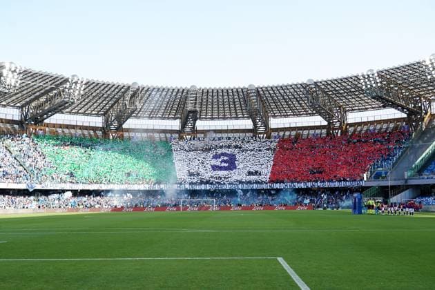 Sport Themen der Woche KW18 Sport Bilder des Tages SSC Napoli v ACF Fiorentina - Serie A Supporters of SSC Napoli cheer on the stands during the Serie A match between SSC Napoli and ACF Fiorentina at Stadio Diego Armando Maradona, Naples, Italy on May 7, 2023. Naples Naples Italy  Copyright: xGiuseppexMaffiax originalFilename:maffia-sscnapol230507_npzQp.jpg