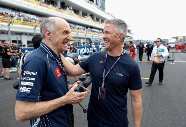 TOST Franz (aut), Team Principal of Scuderia AlphaTauri, SCHUMACHER Ralf, during the Formula 1 Crypto.com Miami Grand Prix 2023, 5th round of the 2023 Formula One World Championship, WM, Weltmeisterschaft from May 05 to 07, 2023 on the Miami International Autodrome, in Miami Gardens, Florida, United States of America - F1 - MIAMI GRAND PRIX 2023 - RACE DPPI Panoramic F12023GP05USA_JK021358