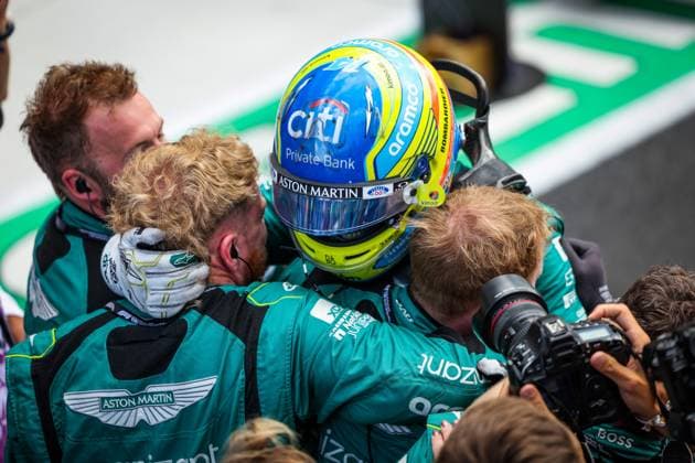 14 Fernando Alonso (ESP, Aston Martin Aramco Cognizant F1 Team), F1 Grand Prix of Miami at Miami International Autodrome on May 7, 2023 in Miami, United States of America. (Photo by HOCH ZWEI) Miami United States of America