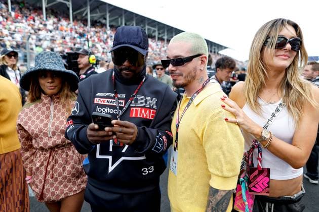 William James Adams Jr. aka. Will.i.am, Jose Alvaro Osorio Balvin aka J Balvin, F1 Grand Prix of Miami at Miami International Autodrome on May 7, 2023 in Miami, United States of America. (Photo by HOCH ZWEI) Miami United States of America