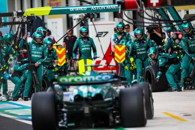 18 Lance Stroll (CAN, Aston Martin Aramco Cognizant F1 Team), F1 Grand Prix of Miami at Miami International Autodrome on May 7, 2023 in Miami, United States of America. (Photo by HOCH ZWEI) Miami United States of America