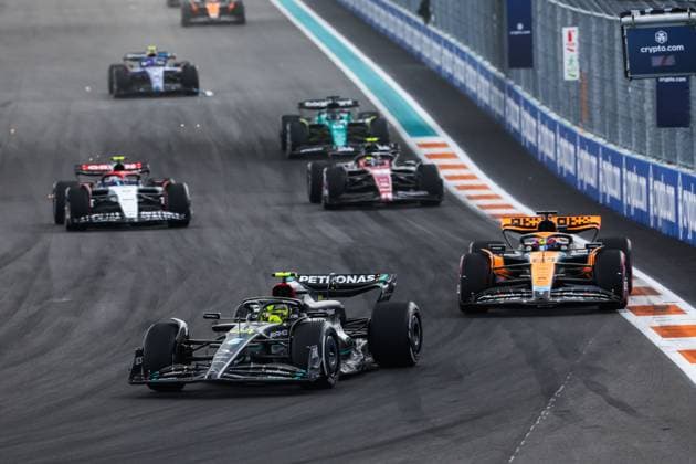 44 Lewis Hamilton (GBR, Mercedes-AMG Petronas F1 Team), F1 Grand Prix of Miami at Miami International Autodrome on May 7, 2023 in Miami, United States of America. (Photo by HOCH ZWEI) Miami United States of America