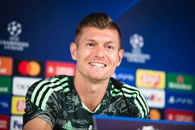 Sport Themen der Woche KW19 Sport Bilder des Tages Toni Kroos (Real Madrid) during the press conference, PK, Pressekonferenz before the football match between Real Madrid and Manchester City valid for the semi final of the Uefa ChampionÃ¢& x80;& x99;s League celebrated in Valdebebas (Madrid, Spain) at Ciudad Real Madrid on Monday 08 May 2023  Copyright: xAlbertoxGardin LiveMediax xipa-ax xLivexMediax 0 IPA_IPA37813720