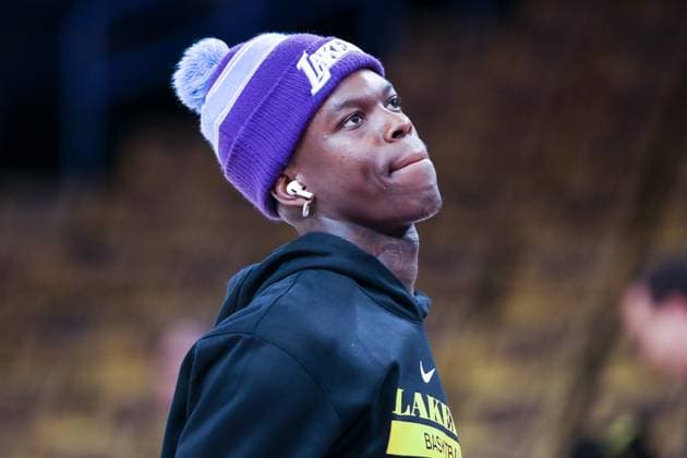 Sport Themen der Woche KW19 Sport Bilder des Tages LOS ANGELES, CA - MAY 08: Los Angeles Lakers guard Dennis Schroder (17) during game 4 of the NBA, Basketball Herren, USA Western Conference Semifinals between the Golden State Warriors and the Los Angeles Lakers on May 08, 2023, at Crypto.com Arena in Los Angeles, CA. (Photo by Jevone Moore Icon Sportswire) NBA: MAY 08 NBA Playoffs - Warriors at Lakers EDITORIAL USE ONLY Icon2305087914