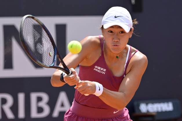 Photo Fabrizio Corradetti LaPresse May 09 2023 Rome, Italy Tennis Internazionali BNL d Italia 2023 Xiyu Wang (CHN) vs Lucrezia Stefanini (ITA) In the pic: Xiyu Wang (CHN)  Copyright: xFabrizioxCorradettix xLaPressex