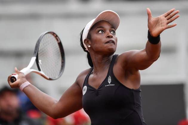 Sloane Stephens of United States of America during her match against Nadia Podoroska of Argentina at the Internazionali BNL d Italia tennis tournament at Foro Italico in Rome, Italy on May 10th, 2023. antoniettaxbaldassarre