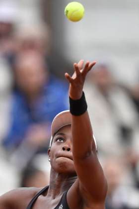 Sloane Stephens of United States of America during her match against Nadia Podoroska of Argentina at the Internazionali BNL d Italia tennis tournament at Foro Italico in Rome, Italy on May 10th, 2023. antoniettaxbaldassarre