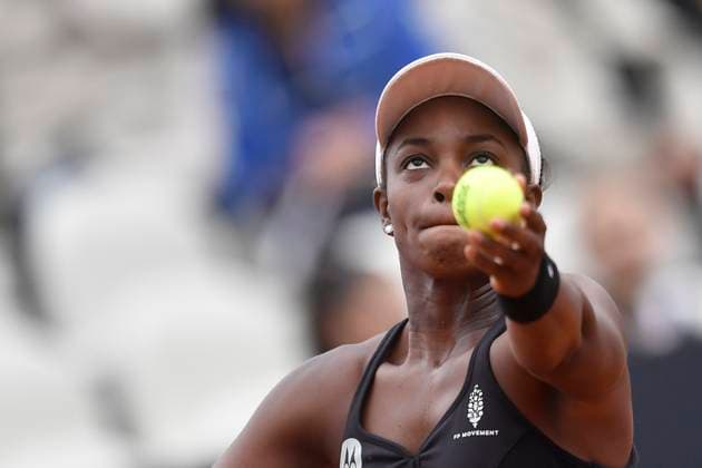 Sloane Stephens of United States of America during her match against Nadia Podoroska of Argentina at the Internazionali BNL d Italia tennis tournament at Foro Italico in Rome, Italy on May 10th, 2023. antoniettaxbaldassarre