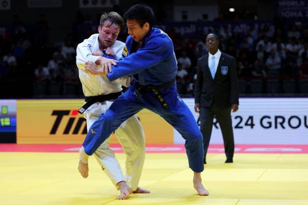 (L-R) Timo Cavelius (GER), Takanori Nagase (JPN), MAY 10, 2023 -Judo : World Judo Championships Doha 2023 Men s -81kg 3rd round match at Ali Bin Hamad Al Attiyah Arena, Doha, Qatar. Noxthirdxpartyxsales  (218133022)