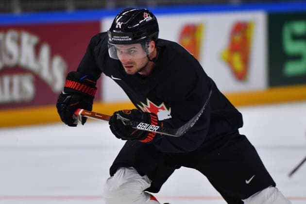 RIGA, LATVIA - MAY 11, 2022: Scott Laughton. Practice team Canada. IIHF 2023 Ice hockey, Eishockey World Championship, WM, Weltmeisterschaft  Copyright: xVITALIIxKLIUIEVx