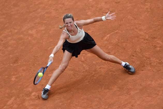 Victoria Azarenka of Belarus during her match against Sloane Stephens of United States of America at the Internazionali BNL d Italia tennis tournament at Foro Italico in Rome, Italy on May 11th, 2023. antoniettaxbaldassarre