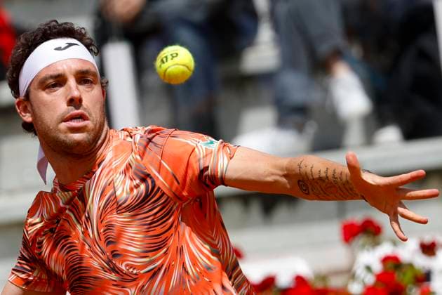 Sport Themen der Woche KW19 Sport Bilder des Tages May 11, 2023, ROME, ITALY: Marco Cecchinato of Italy in action during his men s singles first round match against Mackenzie McDonald of US (not pictured) at the Italian Open tennis tournament in Rome, Italy, 11 May 2023..ANSA FABIO FRUSTACI Italian Open tennis tournament  - ZUMAa110 20230511_zaf_a110_031 Copyright: xFabioxFrustacix
