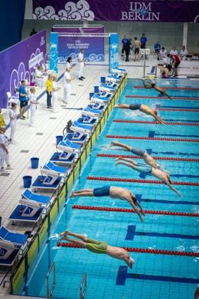 Schwimmen Berlin 11.05.2023 Paraschwimmen Para Schwimmen IDM 2023 Start Feature