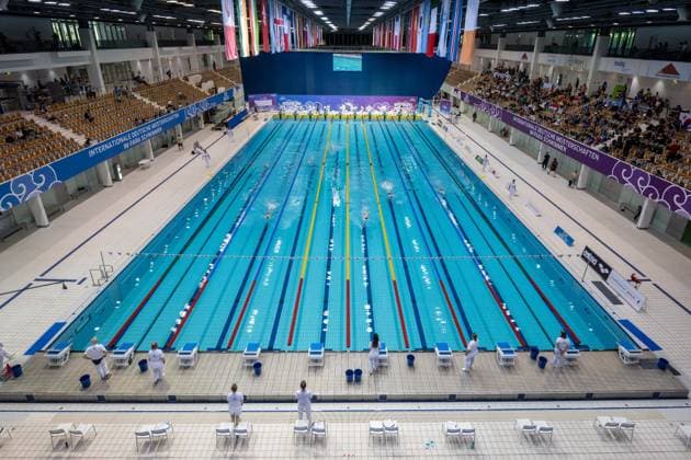 Schwimmen Berlin 11.05.2023 Paraschwimmen Para Schwimmen IDM 2023 Schwimmhalle Landsberger Alle SSE Sportstätte