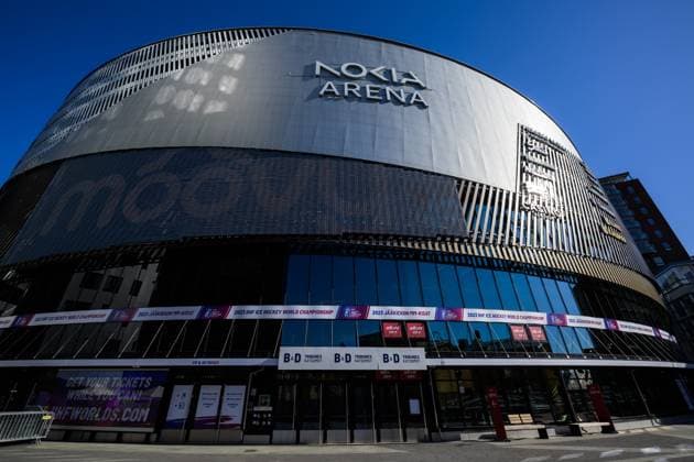 230511 Exterior view of Nokia Arena ahead of the 2023 IIHF Ice hockey, Eishockey World Championship, WM, Weltmeisterschaft on May 11, 2023 in Tampere. Photo: Joel Marklund BILDBYRAN kod JM JM0454 bbeng ishockey ice hockey ishockey-vm 2023 ishockey-vm vm 2023 iihf ice hockey world championship träning practice sverige sweden arena exteriör *** 230511 Exterior view of Nokia Arena ahead of the 2023 IIHF Ice Hockey World Championship on May 11, 2023 in Tampere Photo Joel Marklund BILDBYRAN code JM JM0454 bbeng ishockey ice hockey ishockey vm 2023 ishockey vm vm vm 2023 iihf ice hockey world championship träning practice sverige sweden arena exteriör  Copyright: JOELxMARKLUND BB230511JM040