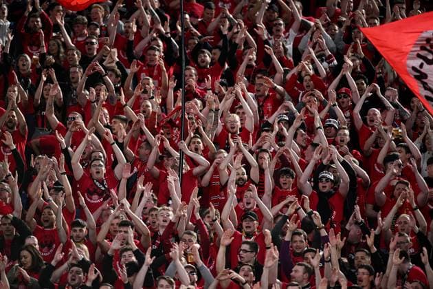 Sport Bilder des Tages Bayer Leverkusen supporters during the UEFA Europa League match between AS Roma and Bayer Leverkusen at Stadio Olimpico on May 11, 2023 in Rome, Italy.  Copyright: xGennaroxMasi LiveMediax xipa-agex xLivexMediax 0 IPA_IPA37876917