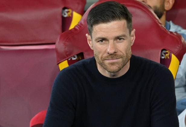 May 11, 2023, ROME: Bayer Leverkusen s head coach Xabi Alonso reacts during the UEFA Europa League semi-final first leg soccer match between AS Roma and Bayer Leverkusen at Olimpico stadium in Rome, Italy, 11 May 2023. ANSA ETTORE FERRARI. Europa League - Roma vs Bayer Leverkusen  - ZUMAa110 20230511_zaf_a110_123 Copyright: xEttorexFerrarix