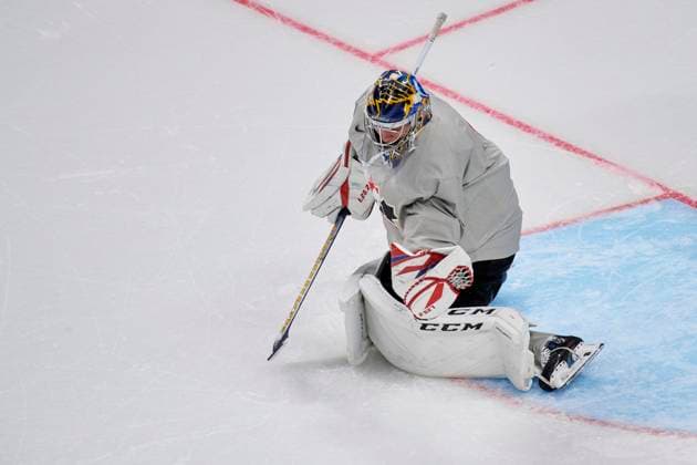 RIGA, LATVIA - MAY 11, 2022: HOFER Joel. Practice team Canada. IIHF 2023 Ice hockey, Eishockey World Championship, WM, Weltmeisterschaft  Copyright: xVITALIIxKLIUIEVx