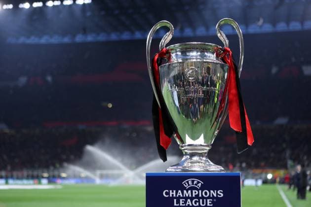 Ac Milan vs Fc Internazionale The Champions League trophy is put on display before the match the UEFA Champions League semi-final first leg match between AC Milan and Fc Internazionale at Giuseppe Meazza Stadium on May 10, 2023 in Milan, Italy. Milano Stadio Giuseppe Meazza Italy Copyright: xMarcoxCanonierox