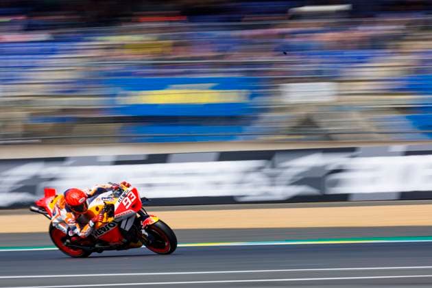 Sport Themen der Woche KW19 12th May 2023; Circuit de la Sarthe, Le Mans, Pays de la Loire, France; 2023 MotoGP SHARK Grand Prix de France Practice Day: Number 93 Repsol Honda Team rider Marc Marquez during practice 1 at the French MotoGP  ActionPlus12508711 StephenxBlackberry