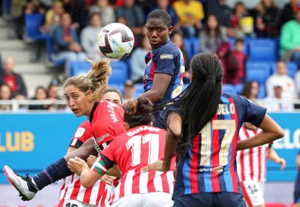 Sport Themen der Woche KW19 Sport Bilder des Tages FC Barcelona, Barca v Athletic Club - Liga F Asisat Oshoala and Oihane Valdezate during the match between FC Barcelona and Athletic Club, corresponding to the week 29 of the Liga F, played at the Johan Cruyff Stadium, on 13th May 2023, in Barcelona, Spain. Barcelona Spain  Copyright: xUrbanandsportx originalFilename:urbanandsport-fcbarcel230513_np2DS.jpg