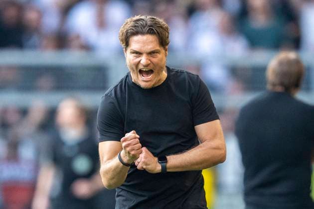 Sport Themen der Woche KW19 Fußball: 1. Liga, Saison 2022 2023, 32. Spieltag, Borussia Dortmund - Borussia Mönchengladbach am 13.05.2023 in Dortmund. Dortmunds Trainer Edin Terzic jubelt nach dem Tor zum 3:0. WICHTIGER HINWEIS: Gemäß den Vorgaben der DFL Deutsche Fußball Liga bzw. des DFB Deutscher Fußball-Bund ist es untersagt, in dem Stadion und oder vom Spiel angefertigte Fotoaufnahmen in Form von Sequenzbildern und oder videoähnlichen Fotostrecken zu verwerten bzw. verwerten zu lassen. *** Soccer 1 League, season 2022 2023, 32 match day, Borussia Dortmund Borussia Mönchengladbach on 13 05 2023 in Dortmund Dortmund Dortmunds coach Edin Terzic cheers after the goal to 3 0 IMPORTANT NOTE According to the requirements of the DFL German Football League and the DFB German Football Association is prohibited in the stadium and or from the game made photographs in the form of sequence pictures and or video-like photo series to exploit or to let exploited Copyright: xKirchner DavidxInderliedx