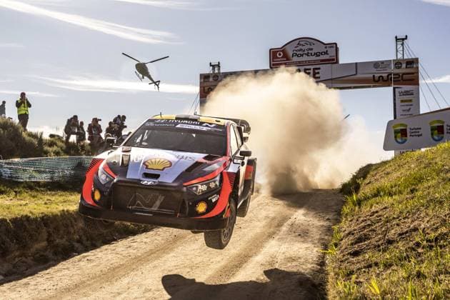 Bilder des Jahres 2023, Sport 05 Mai Sport Themen der Woche KW19 04 Esapekka LAPPI (FIN), Janne FERM (FIN), HYUNDAI SHELL MOBIS WORLD RALLY TEAM, HYUNDAI i20 N Rally1 Hybrid, WRC, Motorsport Rallye, WM action during the Rally de Portugal 2023, 5th round of the 2023 WRC World Rally Car Championship, from May 11 to 14, 2023 in Matosinhos, Portugal - AUTO - WRC - RALLY DE PORTUGAL 2023 DPPI Panoramic  RPPA_05_Portugal_2023_544