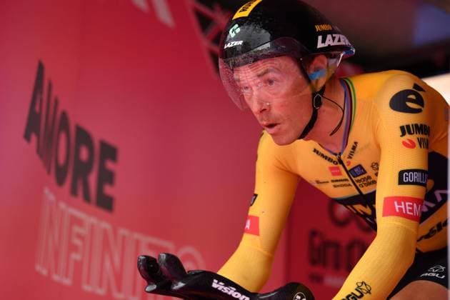 Foto Massimo Paolone LaPresse 14 Maggio 2023 - Savignano sul Rubicone, Italia - - Ciclismo - Giro d& x2019;Italia 2023 - Edizione 106 - Tappa 9 - da Savignano sul Rubicone a Cesena (Technogym Village Tutor ITT) Nella foto: DENNIS Rohan(AUS)JUMBO-VISMA(NED) May 14, 2023 Savignano sul Rubicone, Italy - Sport - Cycling - Giro d& x2019;Italia 2023 - 106th Edition - Stage 9 - From Savignano sul Rubicone to Cesena (Technogym Village Tutor ITT) In the pic:  Copyright: xMassimoxPaolone LaPressex
