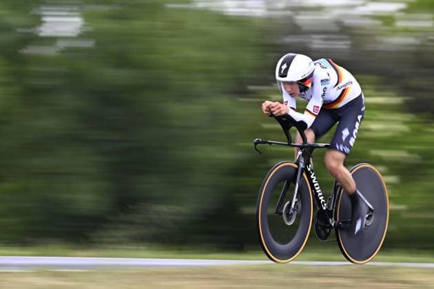 Sport Themen der Woche KW19 German Lennard Kamna of Bora-Hansgrohe pictured in action during stage nine of the 2023 Giro D Italia cycling race, an individual time trial from Savignano sul Rubicone to Cesena (35km), in Italy, Sunday 14 May 2023. The 2023 Giro takes place from 06 to 28 May 2023. JASPERxJACOBS  x67276674x