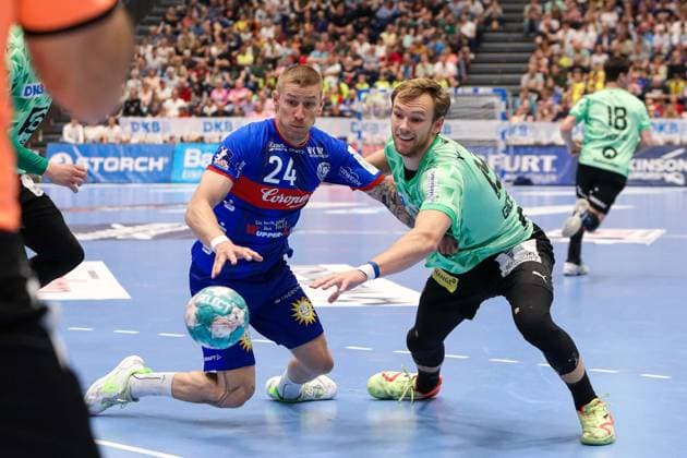 1. Bundesliga Handball Bergischer HC gegen Füchse Berlin, 14.05.2023 Arnor Gunnarsson ( 11 Bergischer HC) - 1. Bundesliga Handball Bergischer HC gegen Füchse Berlin 14.05.2023 in Düsseldorf. Copyright: xBEAUTIFULxSPORTS KennyxBeelex