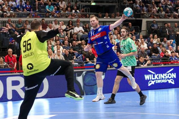 1. Bundesliga Handball Bergischer HC gegen Füchse Berlin, 14.05.2023 Arnor Gunnarsson ( 11 Bergischer HC) - 1. Bundesliga Handball Bergischer HC gegen Füchse Berlin 14.05.2023 in Düsseldorf. Copyright: xBEAUTIFULxSPORTS KennyxBeelex