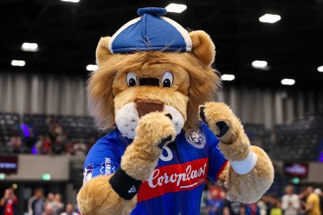 1. Bundesliga Handball Bergischer HC gegen Füchse Berlin, 14.05.2023 Maskottchen BHC - 1. Bundesliga Handball Bergischer HC gegen Füchse Berlin 14.05.2023 in Düsseldorf. Copyright: xBEAUTIFULxSPORTS KennyxBeelex