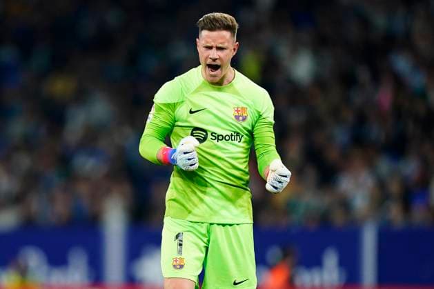 Sport Themen der Woche KW19 Sport Bilder des Tages ESP: RCD Espanyol v FC Barcelona, Barca La Liga Santander Marc-Andre Ter Stegen of FC Barcelona during the La Liga match between RCD Espanyol and FC Barcelona played at RCDE Stadium on May 14 in Barcelona, Spain. kpng Copyright: xSergioxRuizx xPRESSINx PS_230514_023