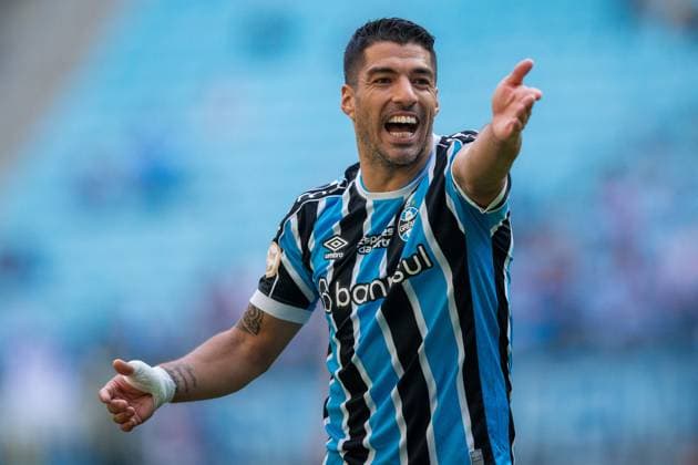 Sport Themen der Woche KW19 Sport Bilder des Tages Arena do Gremio Luis Suarez do Gremio, during the match between Gremio and Fortaleza, for the 6th round of the 2023 Brazilian Championship, at Arena do Gremio, this Sunday, 14. 30761 (Richard Ducker SPP)  Copyright: xRichardxDuckerx xSPPx spp-en-RiDu-RD-1856