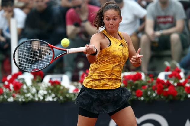 Rome, Italy 15.05.2023: J.Ostapenko of Latvia during the match against D.Kasatkina of Russia at the Women™s Internazionali BNL d Italia, ATP, Tennis Herren 1000, day 7, tennis tournament at Foro Italico in Rome, Italy on May 15th, 2023.  Copyright: xmarcoxiacobuccix xipa-agency.netx xmarcoxiacobuccix 0 IPA_IPA37952274