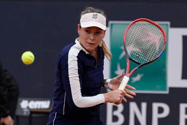 Photo Fabrizio Corradetti LaPresse May 16 2023 Rome, Italy Tennis Internazionali BNL d Italia 2023 Iga Swiatek (POL) vs Donna Vekic (CRO) In the pic: Donna Vekic (CRO)  Copyright: xFabrizioxCorradettix xLaPressex