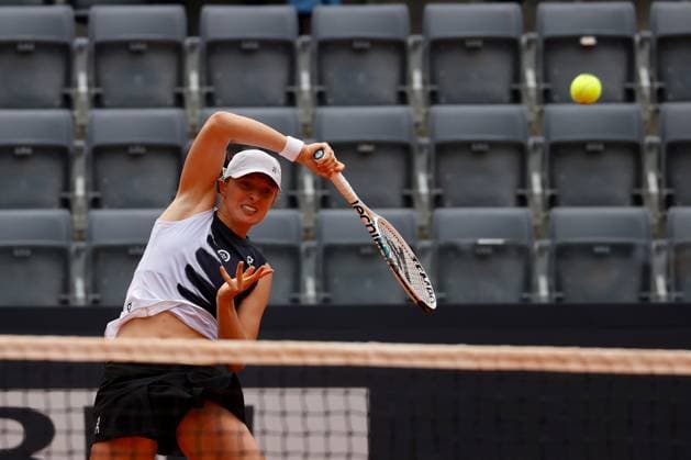 Iga Swkiatek (POL) against DonnaVekic (CRO) during Internazionali BNL d Italia (day9), Tennis Internationals in Rome, Italy, May 16 2023  Copyright: xAgnxFoto LiveMediax xipa-agency.x xLivexMediax 0 IPA_IPA37970901