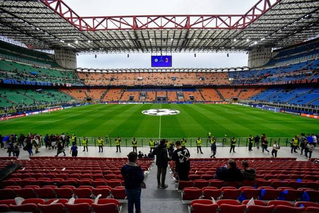 Inter v AC Milan, UEFA Champions League semi-final, Milano, Italy Milano, Italy. 16th, May 2023. The Giuseppe Meazza San Siro is ready for the UEFA Champions League match between Inter and AC Milan in Milano. Milano Italy  Copyright: xGonzalesxPhoto TommasoxFimianox