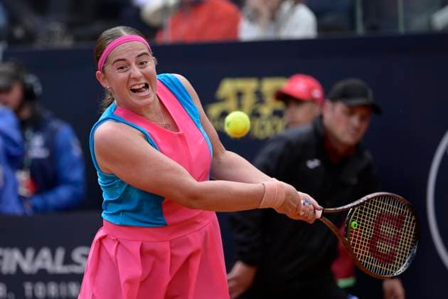 Photo Fabrizio Corradetti LaPresse May 17 2023 Rome, Italy Tennis IPaula Badosa (ESP) vs Jelena Ostapenko (LAT) In the pic: Jelena Ostapenko (LAT)  Copyright: xFabrizioxCorradettix xLaPressex