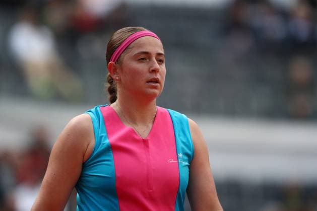 Rome, Italy 17.05.2023: JeÄ¼ena Ostapenko of Lettonia during the match against Paula Badosa of Spain at the Women™s Internazionali BNL d Italia, WTA, Tennis Damen 1000, tennis tournament at Foro Italico in Rome, Italy on May 17th, 2023.  Copyright: xmarcoxiacobuccix xipa-agency.netx xmarcoxiacobuccix 0 IPA_IPA38001988