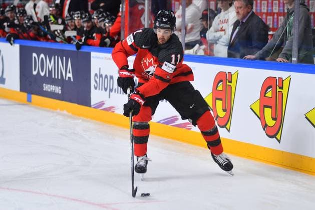 LATVIA, RIGA - 17.05.23: McBAIN Jack. Game Canada vs Kazakhstan. IIHF 2023 Ice hockey, Eishockey World Championship, WM, Weltmeisterschaft at Arena Riga  Copyright: xVITALIIxKLIUIEVx
