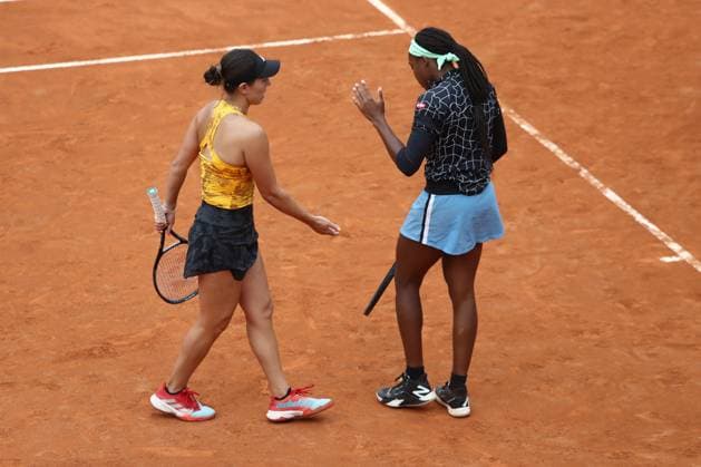 Rome, Italy 18.05.2023: C. GAUF-J. and PEGULA during the match against S. AOYAMA - E. SHIBAHARA at the Women™s Internazionali BNL d Italia, WTA, Tennis Damen 1000, day 7, women™s double tennis tournament at Foro Italico in Rome, Italy on May 18th, 2023.  Copyright: xmarcoxiacobuccix xipa-agency.netx xmarcoxiacobuccix 0 IPA_IPA38023712