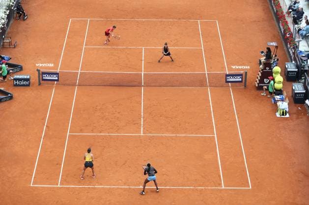 Rome, Italy 18.05.2023: C. GAUF-J. and PEGULA during the match against S. AOYAMA - E. SHIBAHARA at the Women™s Internazionali BNL d Italia, WTA, Tennis Damen 1000, day 7, women™s double tennis tournament at Foro Italico in Rome, Italy on May 18th, 2023.  Copyright: xmarcoxiacobuccix xipa-agency.netx xmarcoxiacobuccix 0 IPA_IPA38023769